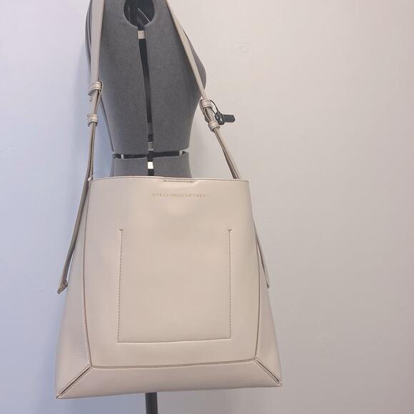 MSRP$1090 Stella McCartney Medium Hobo Bag Grey Shoulder Bag Unisex - Picture 6 of 6